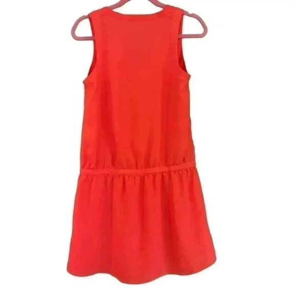 {tl} the letter Anthropologie Coral Drop Waist Drawstring Dress size small NWOT - Picture 2 of 6